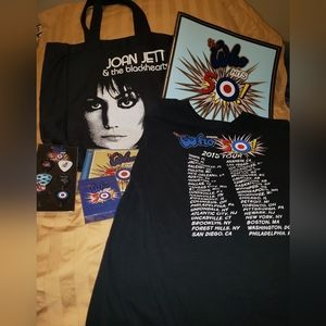 THE WHO 2015 Concert Shirt,Playing Cards, CD, Guitar Picks *Joan Jett Bag